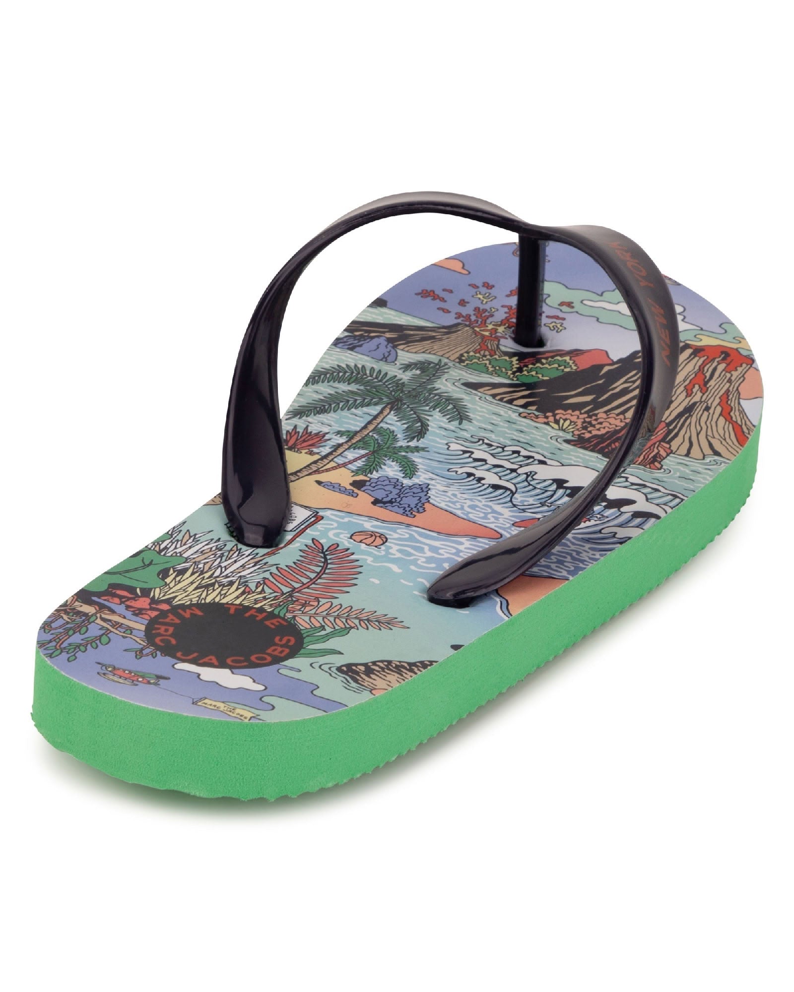 Tongs avec semelle à imprimé all-over Hawaii - Bleuet