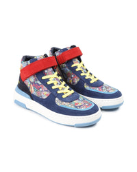 Sneakers en cuir - Blue Indigo
