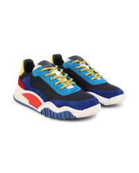 Sneakers en cuir de vache - Blue Indigo