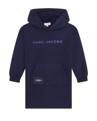 Cotton hoodie dress - Blue Indigo