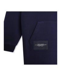 Cotton hoodie dress - Blue Indigo