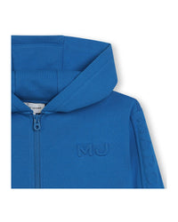 Cardigan de jogging à capuche en coton - Bright Blue
