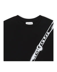 Robe à illustrations trompe l'œil en coton - Black