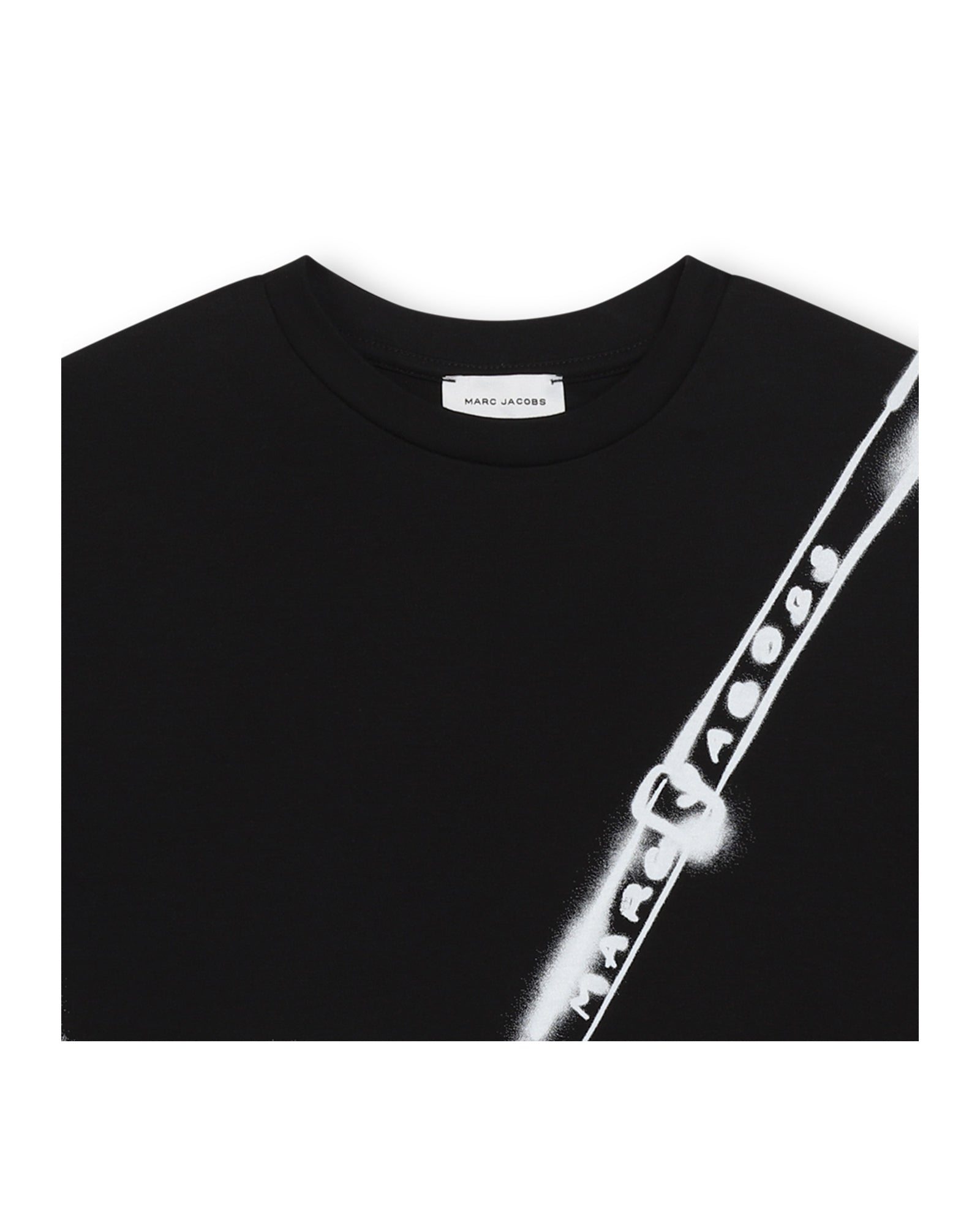 Robe à illustrations trompe l'œil en coton - Black