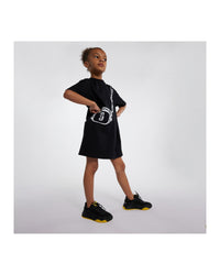 Robe à illustrations trompe l'œil en coton - Black