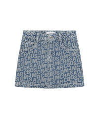 Jupe jacquard en denim - Denim Blue
