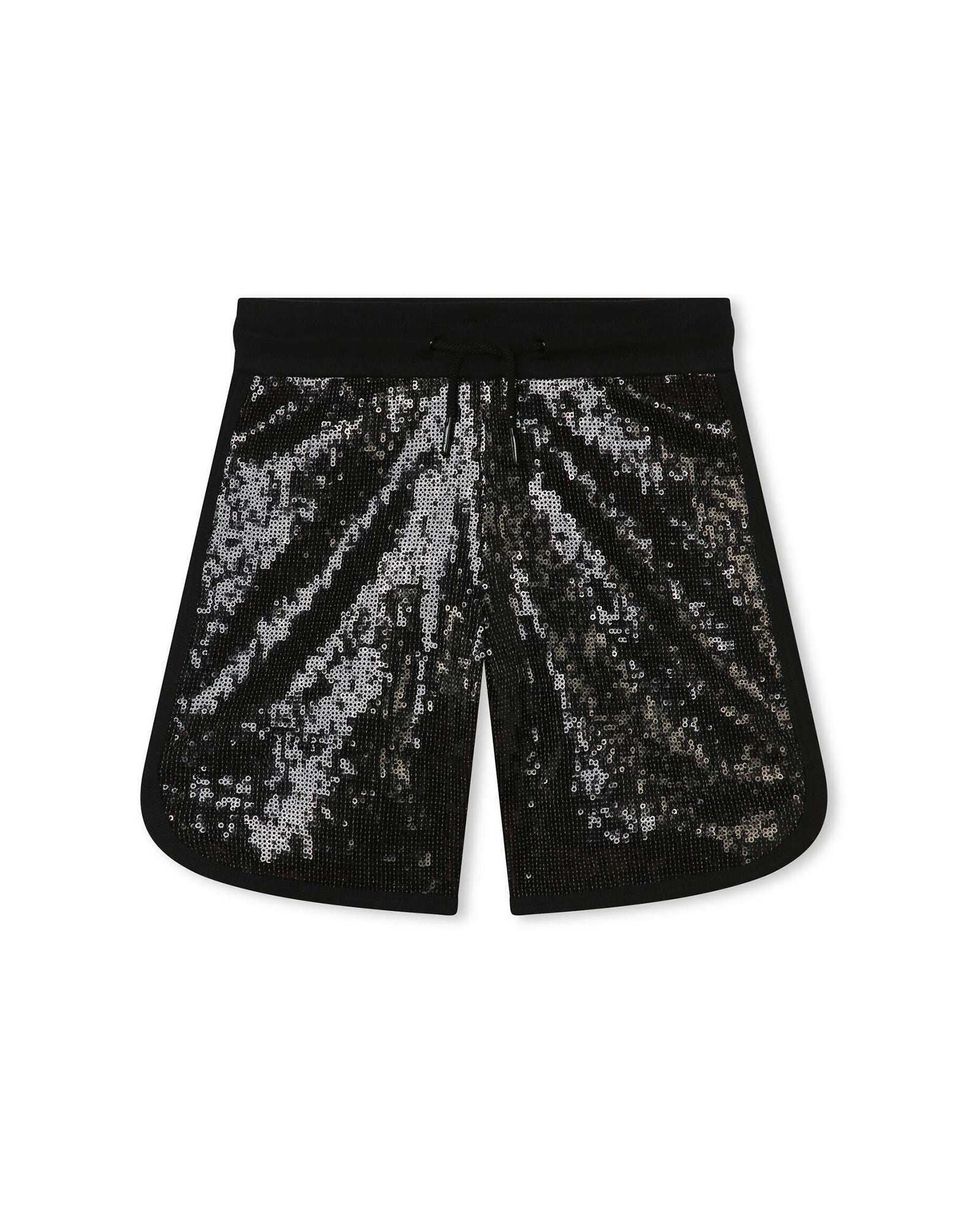 Bermuda en maille à sequins - Black
