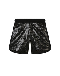 Bermuda en maille à sequins - Black