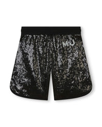 Bermuda en maille à sequins - Black