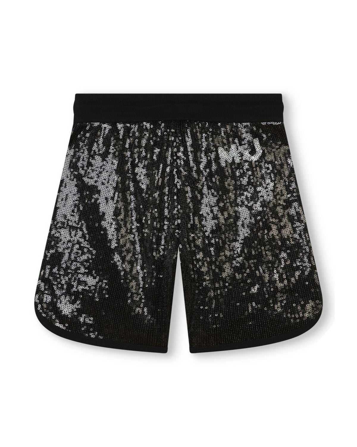 Bermuda en maille à sequins - Black