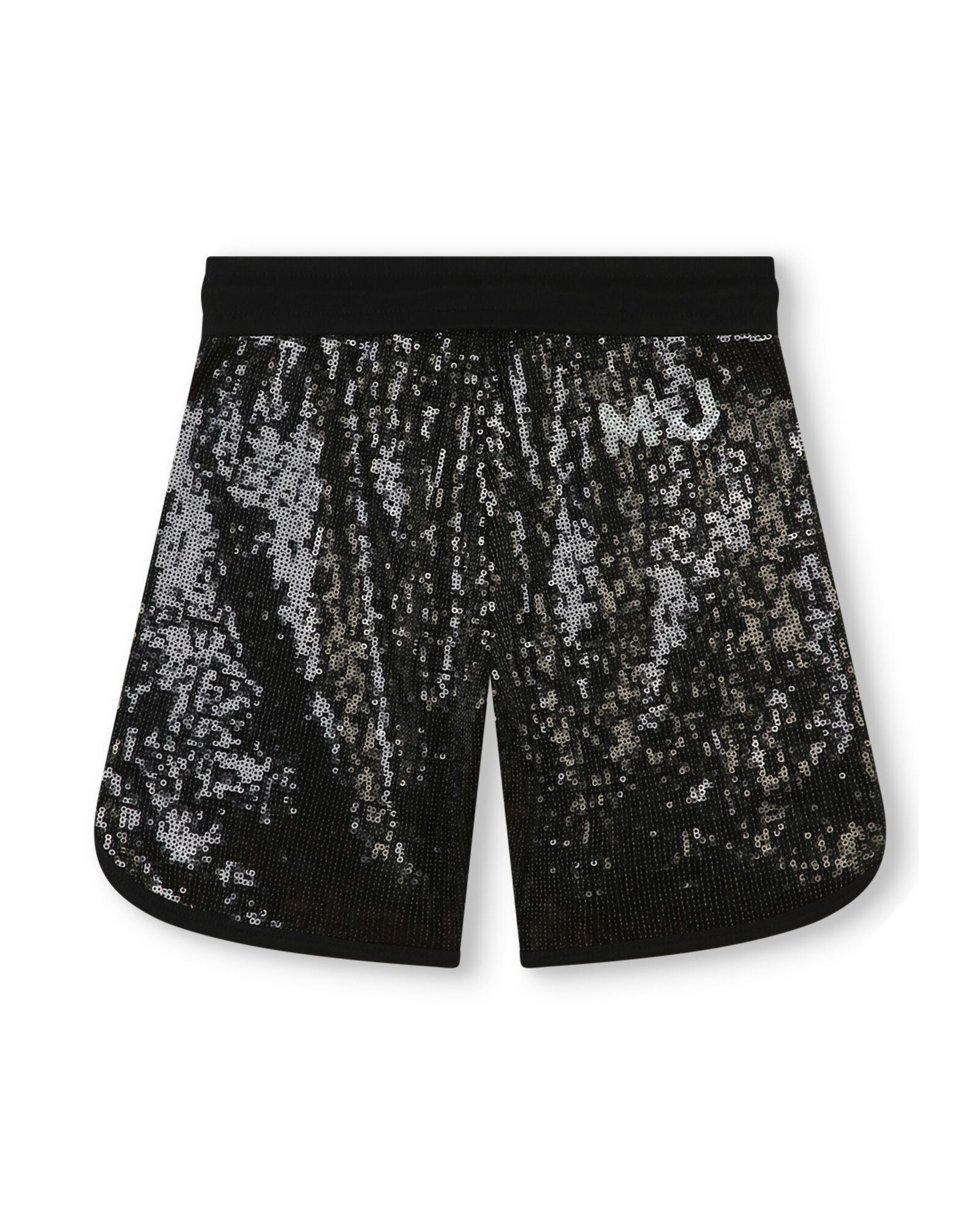 Sequin knit Bermuda shorts - Black