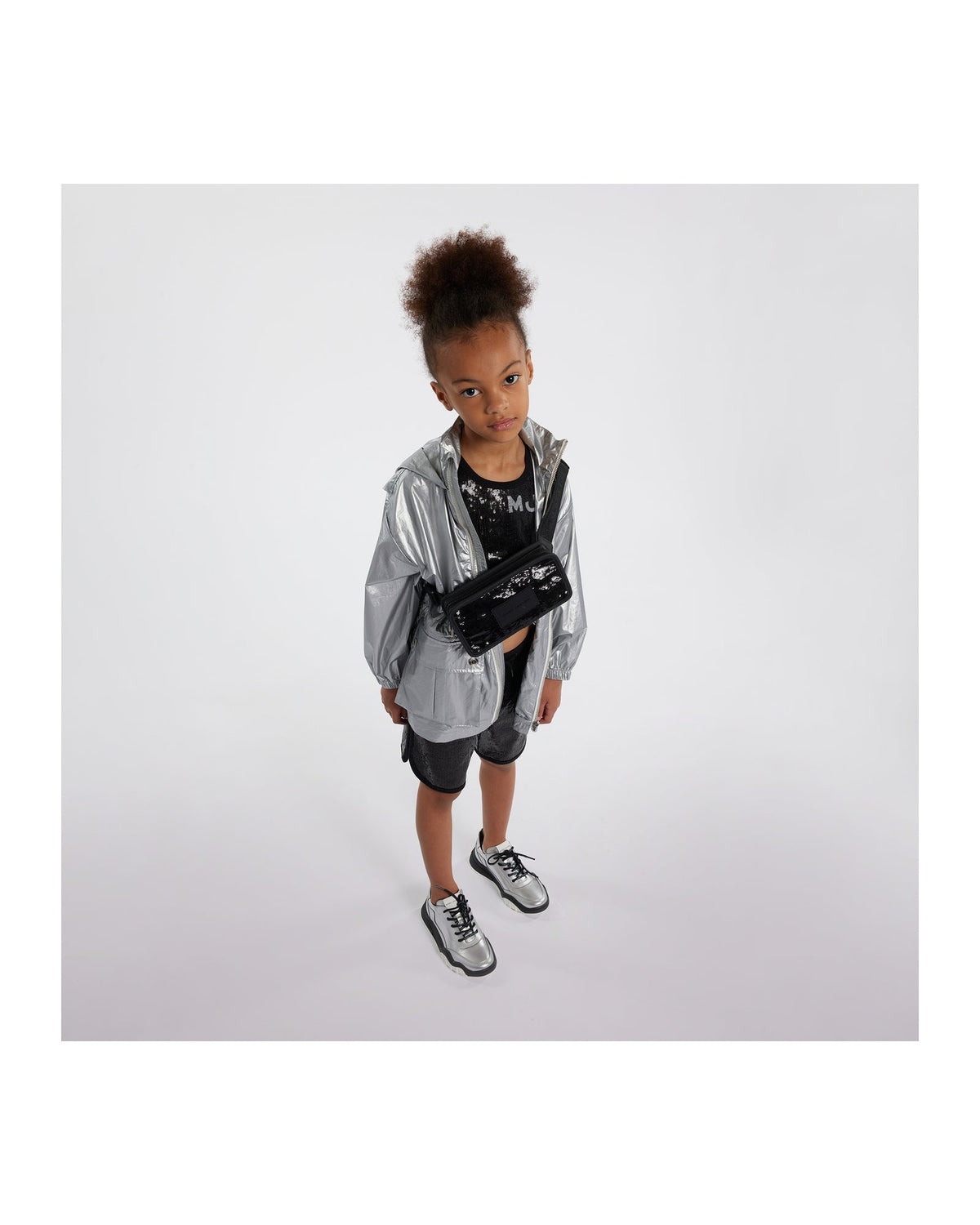 Bermuda en maille à sequins - Black