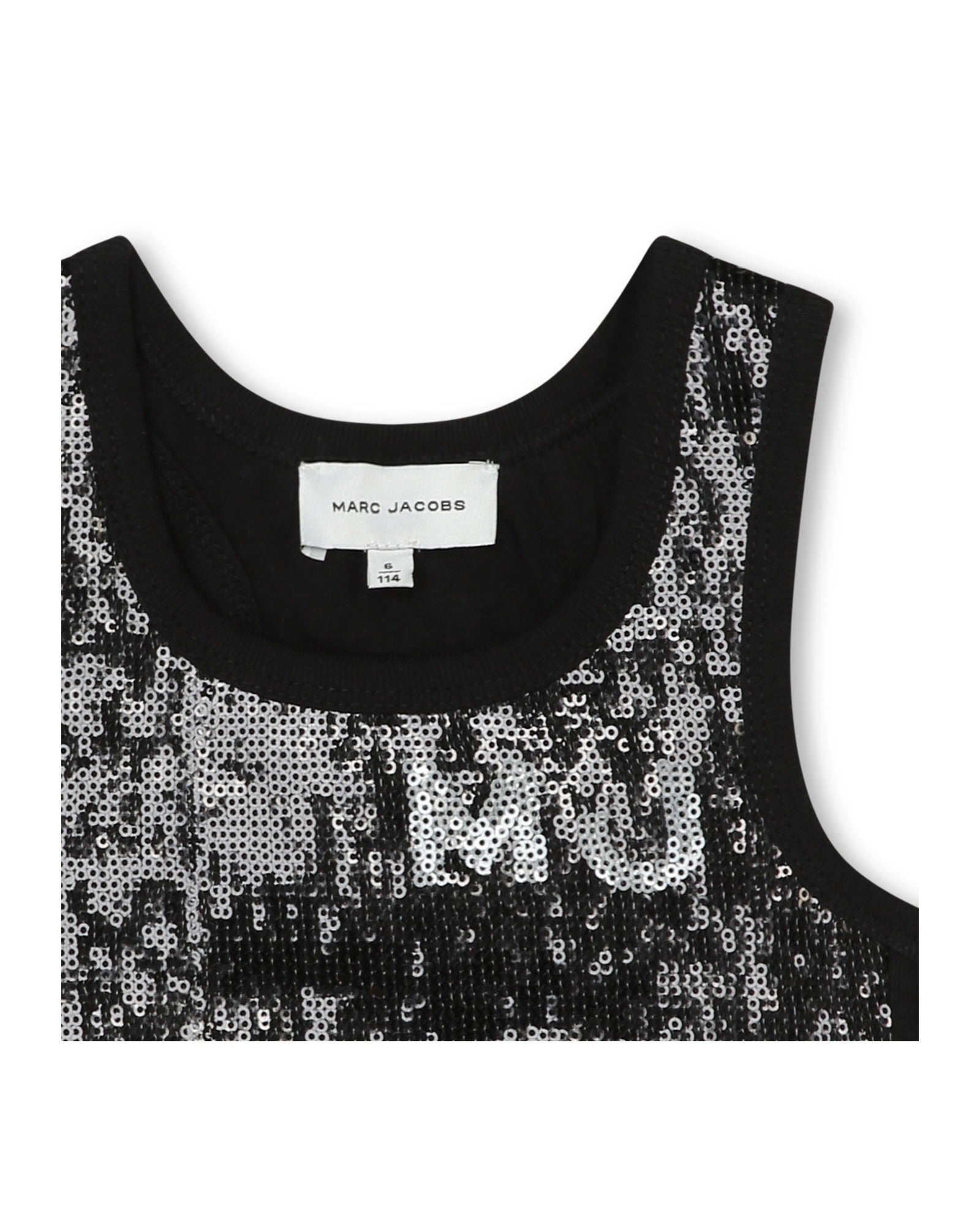 Sequin mesh bra - Black