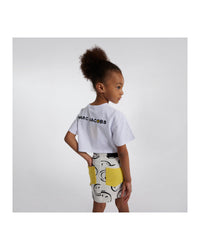 T-shirt court en coton - Blanc