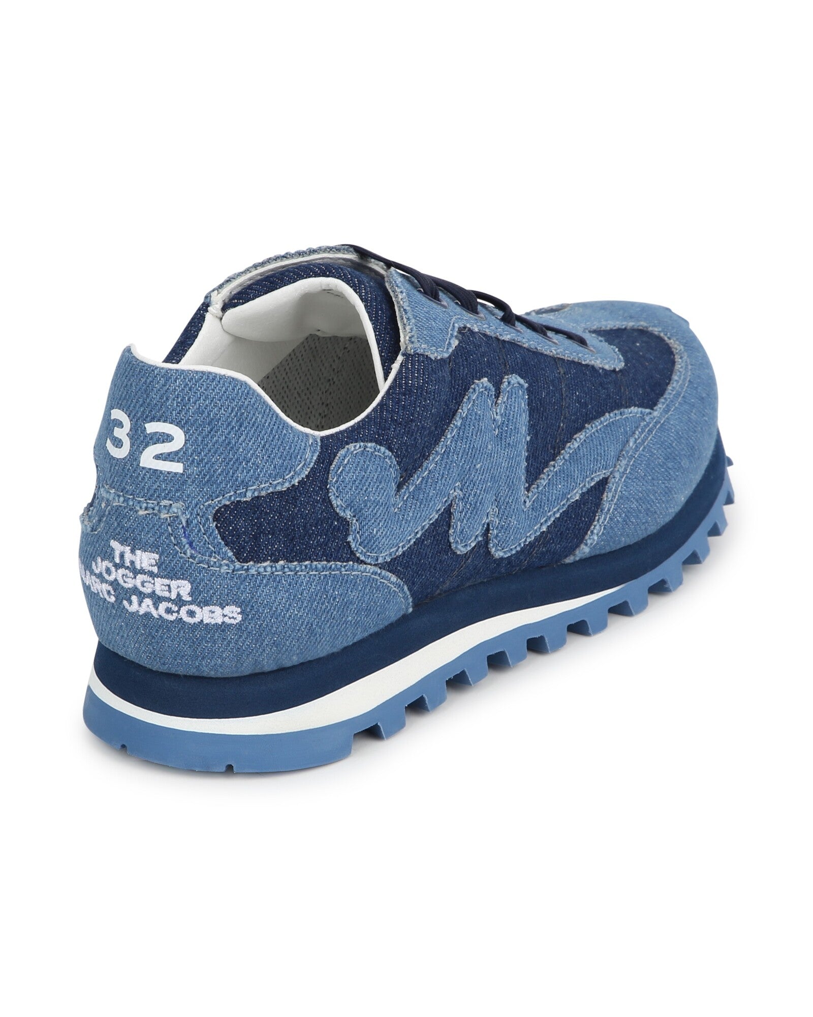 Denim lace-up trainers - Denim Blue