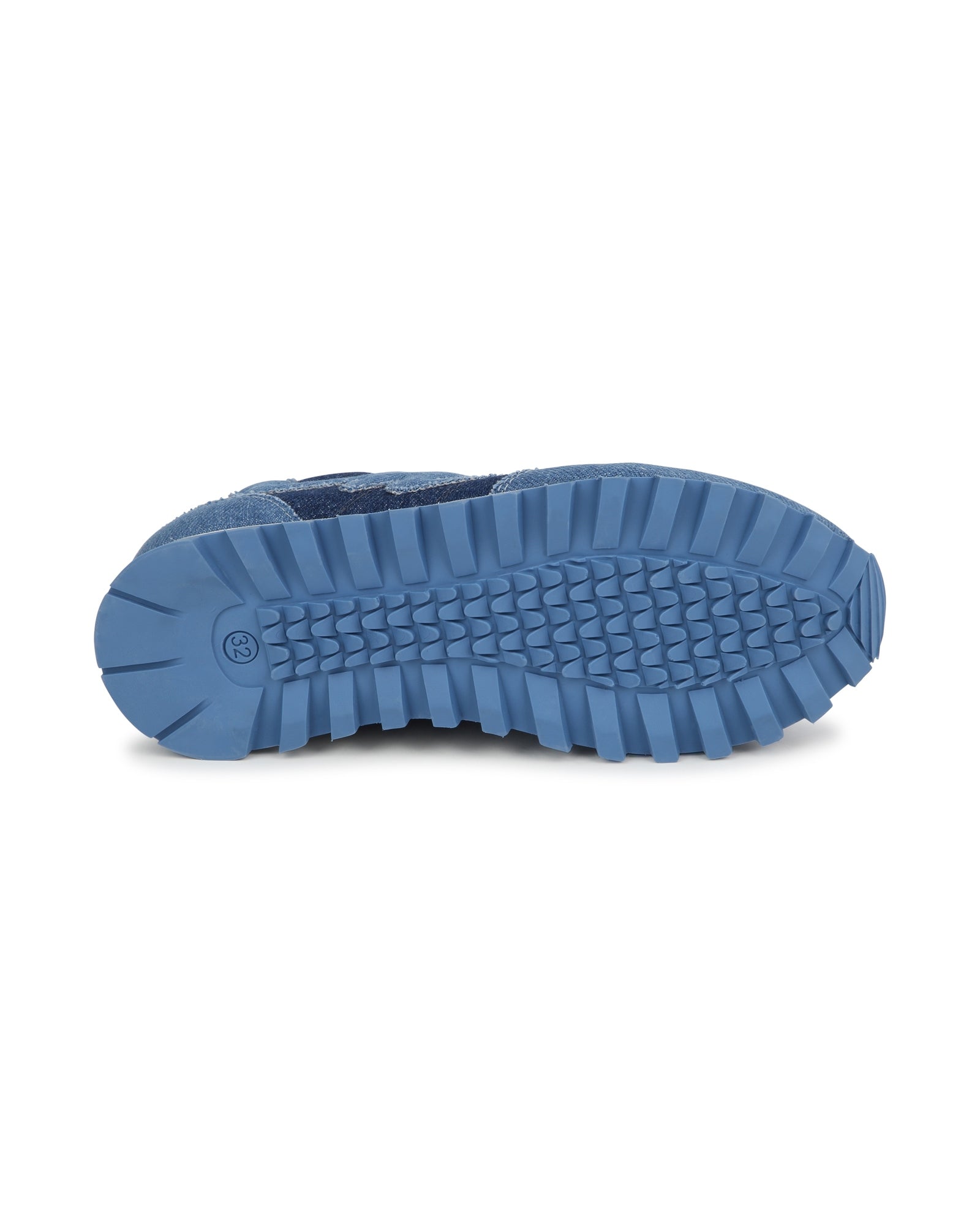 Denim lace-up trainers - Denim Blue