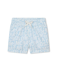 Maillot de bain en imprimé monogramme - Bleu Glacier