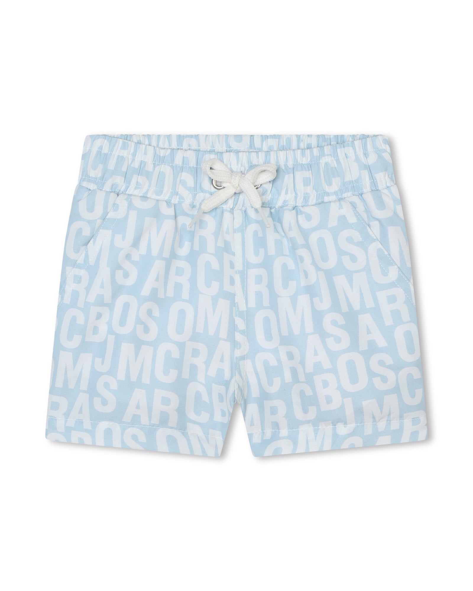 Monogram print swimming costume - Glacier blue