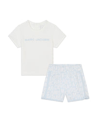 Ensemble t-shirt et short - Bleu Glacier