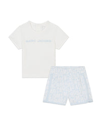 Ensemble t-shirt et d'un short - Bleu Glacier