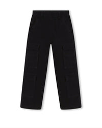 Pantalon multipoches en toile ripstop - Black