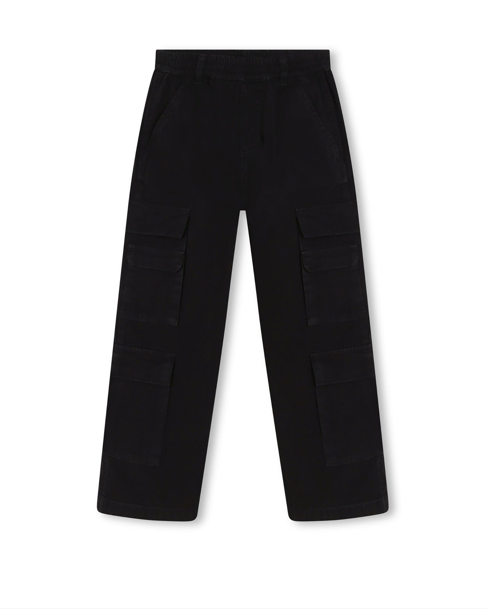 Pantalon multipoches en toile ripstop - Black