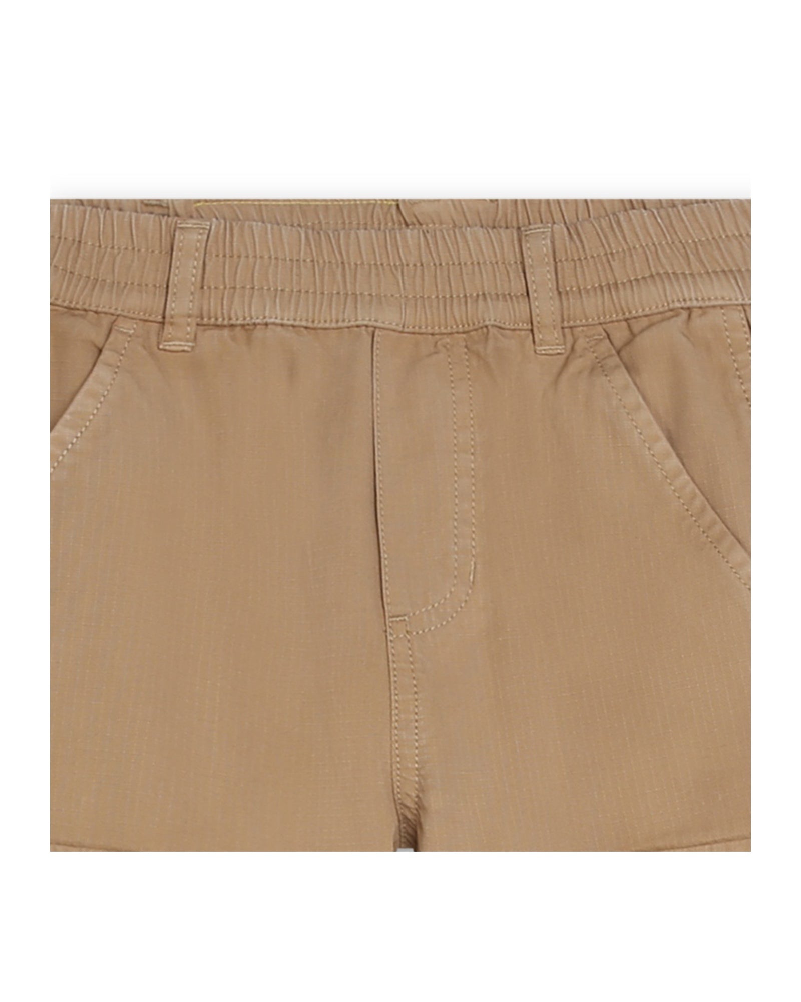 Pantalon multipoches en toile - Beige Foncé