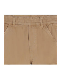Pantalon multipoches en toile - Beige Foncé