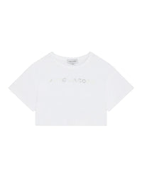 T-shirt court en coton - Blanc