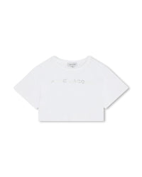 T-shirt court en coton - Blanc