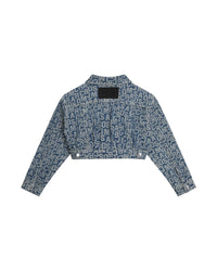 Veste jacquard monogramme en denim - Denim Blue