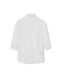 Robe chemise avec monogramme imprimé - Blanc
