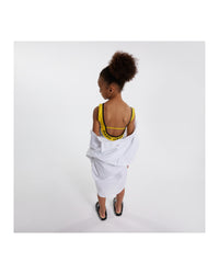 Robe chemise avec monogramme imprimé - Blanc