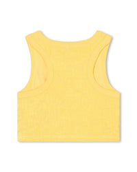 Monogram print bra - Medium Yello