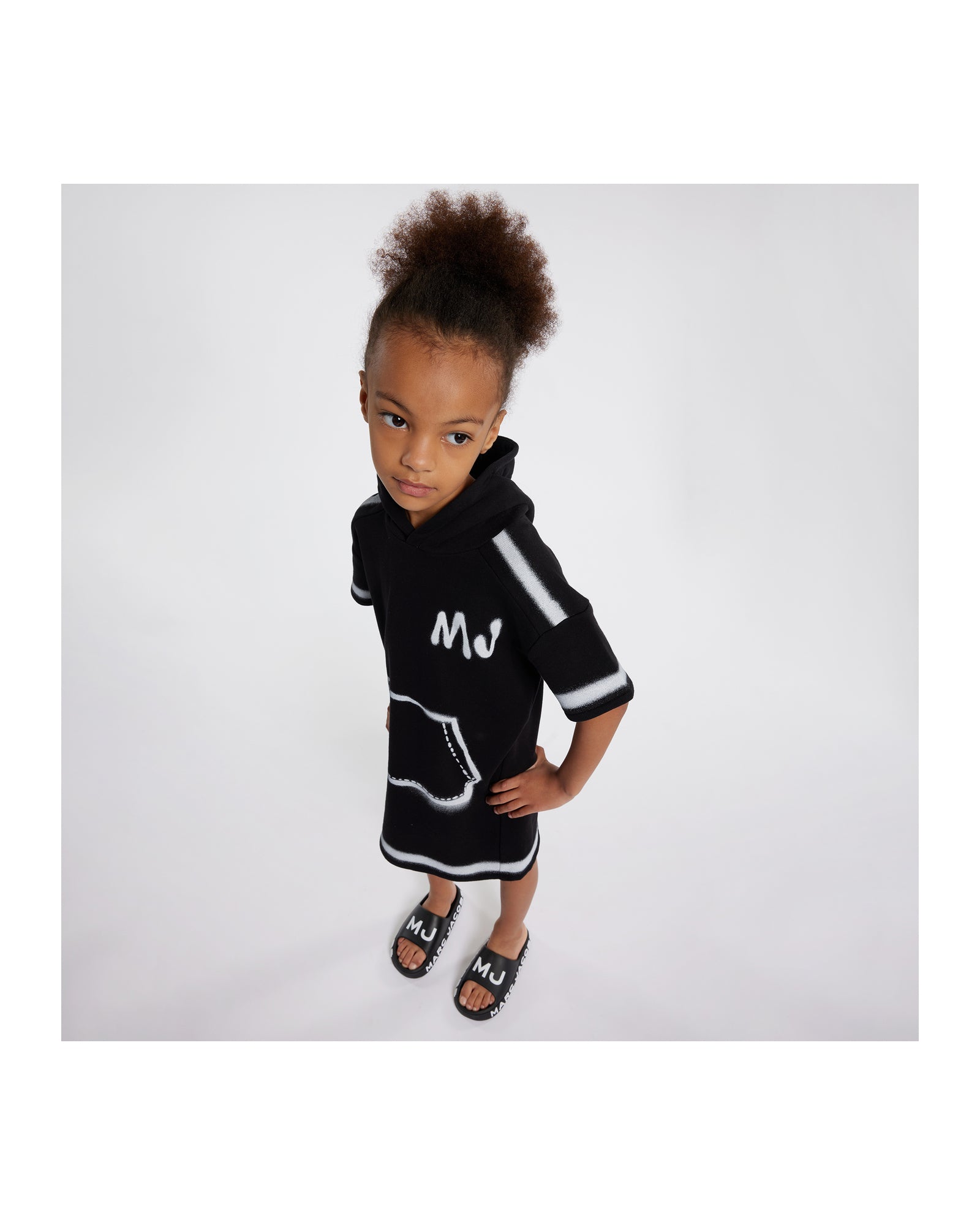 Robe à capuche en coton - Black