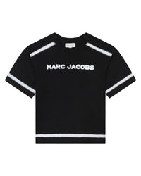 Cotton trompe l'œil T-shirt - Black