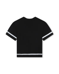 Cotton trompe l'oeil T-shirt - Black