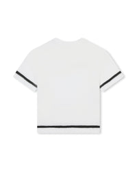 T-shirt trompe l'œil en coton - Blanc