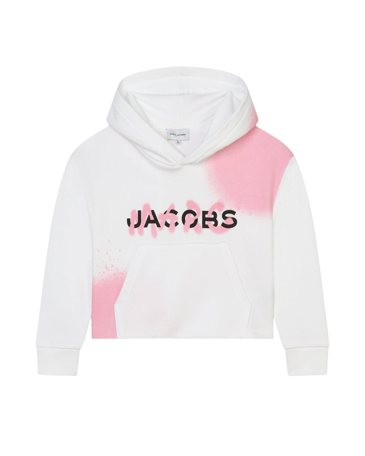 Sweatshirt court à capuche - Blanc