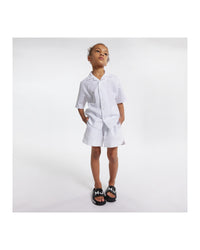Chemise à imprimé monogramme - Blanc