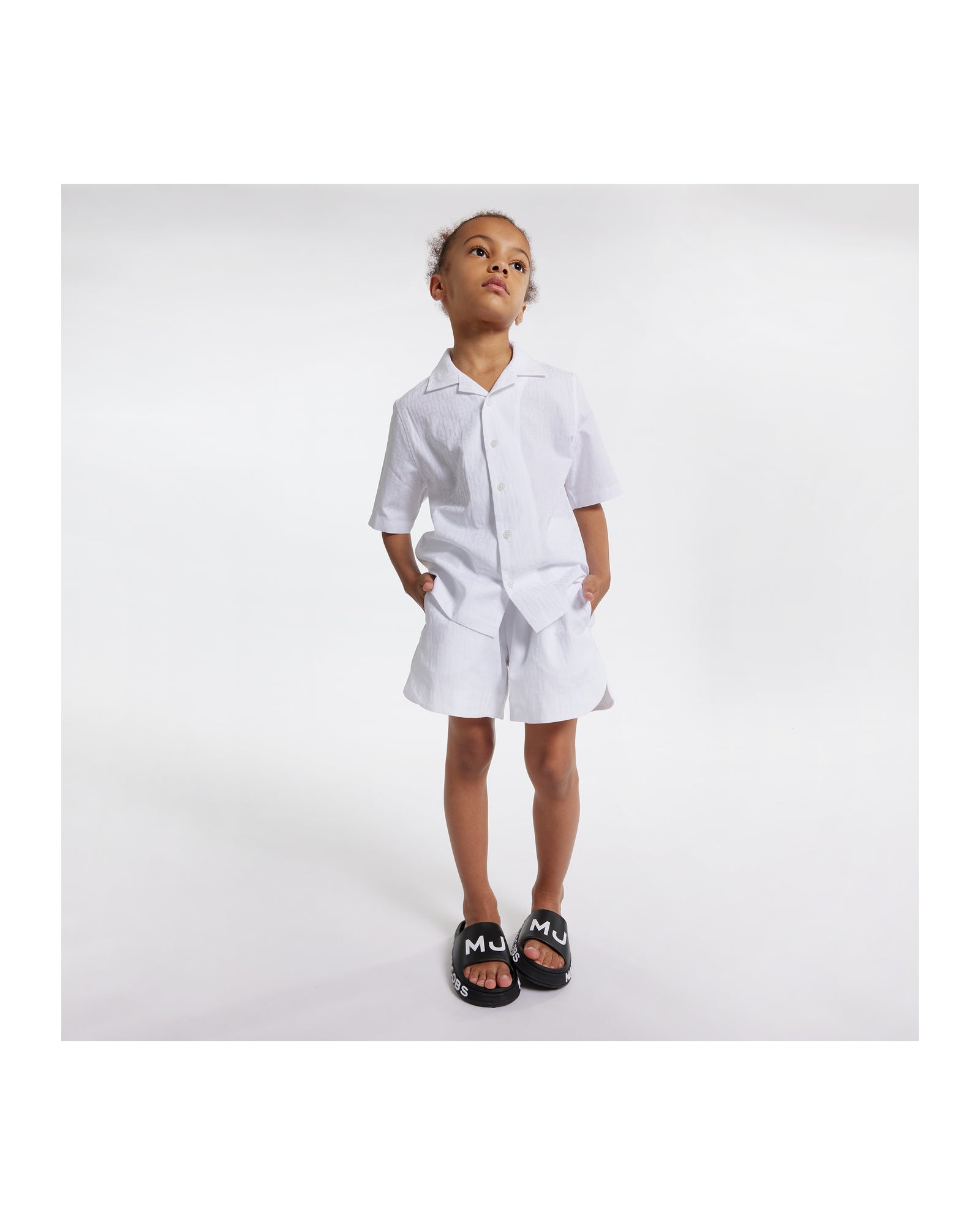 Chemise à imprimé monogramme - Blanc
