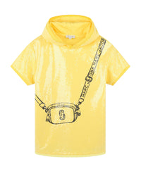 Robe à capuche à sequins - Medium Yellow