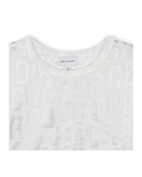 Short T-shirt with printed monogram - Ivory Past