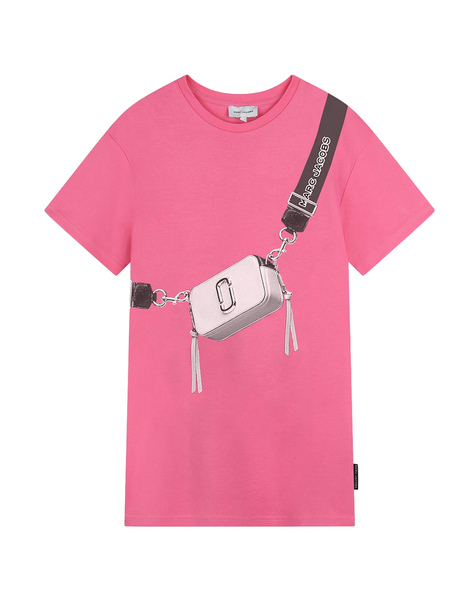 Snapshot cotton illustration dress - Dark Pink