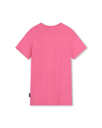 Snapshot cotton illustration dress - Dark Pink