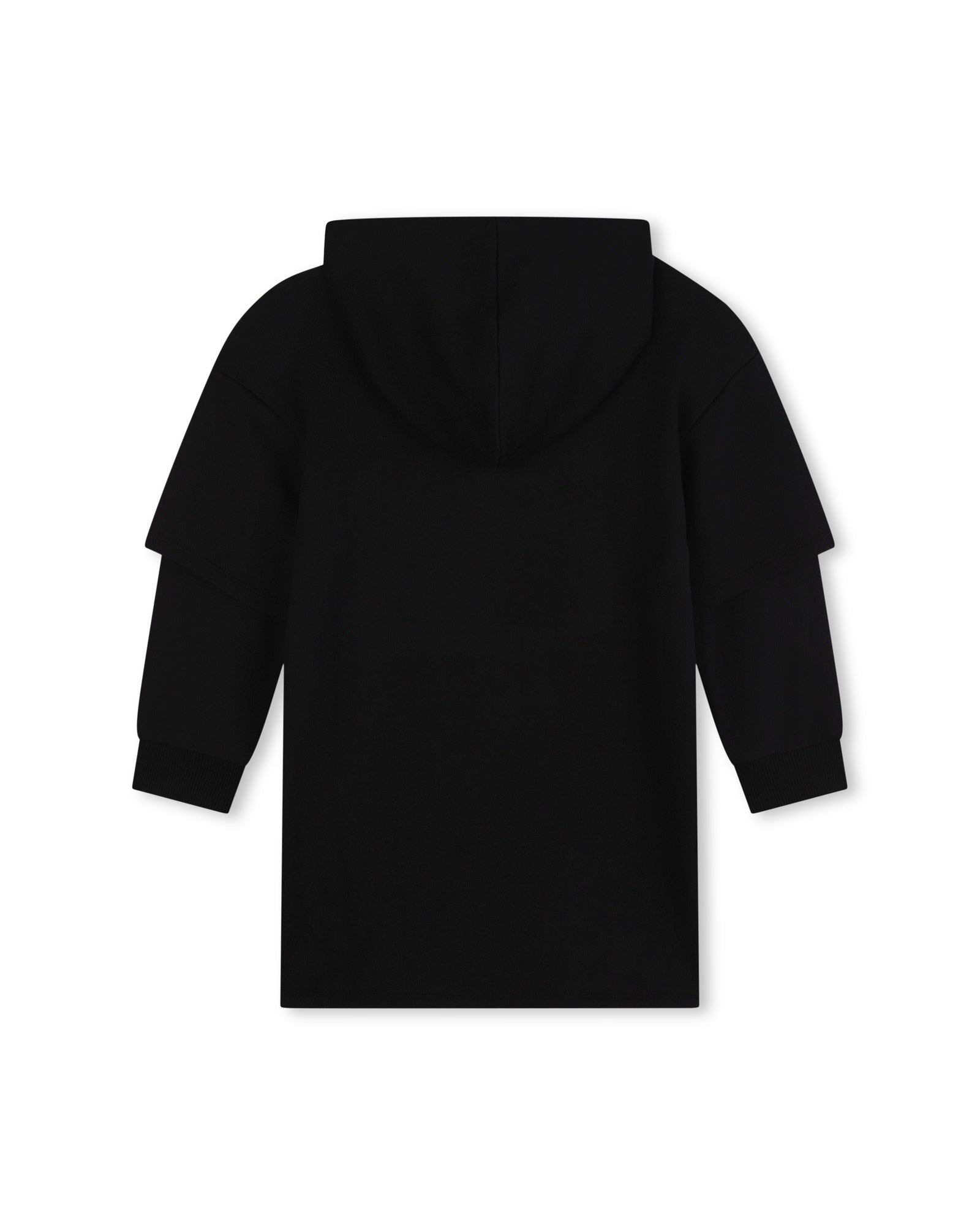 2 in 1 cotton hoodie dress - Black
