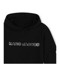 2 in 1 cotton hoodie dress - Black