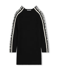Robe col montant en coton - Black