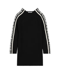 Robe col montant en coton - Black