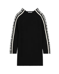 Robe col montant en coton - Black